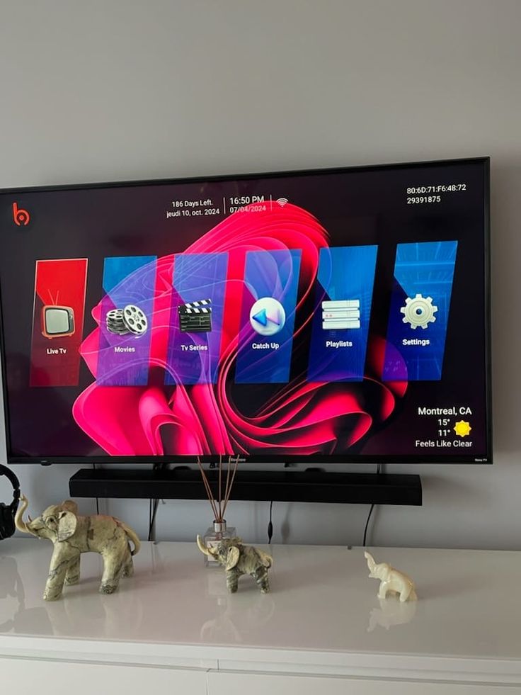 Customer bedroom screen setup streaming international TV channels on IPTVON