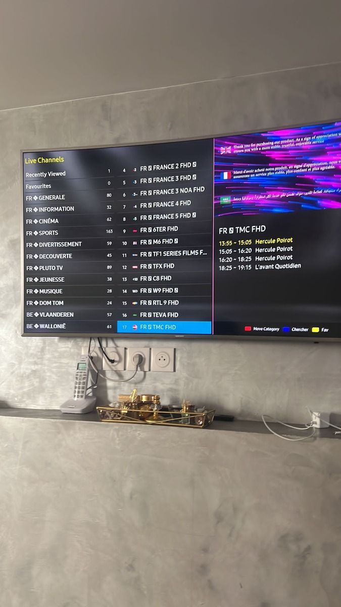 Customer tablet displaying live television stream powered by IPTVON